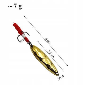 Błystka Podlodowa OKOŃ 6cm/7g Błysk Blaszka chwost