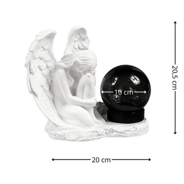 ZNICZ GIPSOWA FIGURKA NAGROBNA LAMPA SOLARNA LED