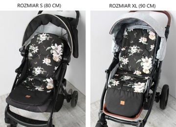 Wkładka do wózka spacerówki Kimberly XL 90 cm + poduszka motylek