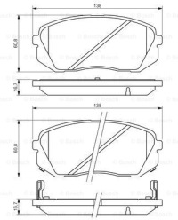 фото thumb №2, Гальмівні диски гальмівні колодки перед bosch kia sportage ii