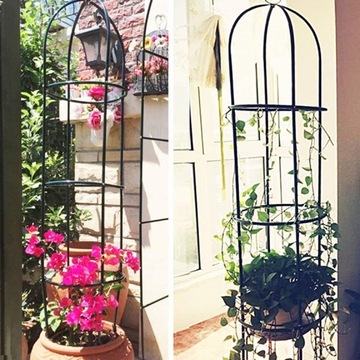 PERGOLA OGRODOWA NA KWIATY RÓŻE kolumnowa metalowa obelisk 190cm + KOTWY