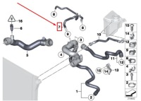 Купити Патрубок зливний рідина охолоджуючий двигуна bmw x5 e70 17127576363 7576363, фото thumb