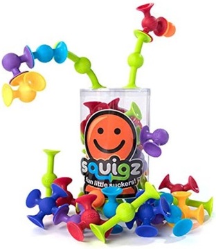 Przyssawki Fat Brain Toy Squigz Klocki 22 szt START Gra Silikon EDU