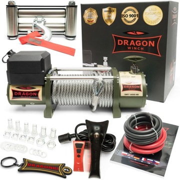 6.4T DRAGON WINCH 24V ELECTRIC CABLE WINCH для автоэвакуатора