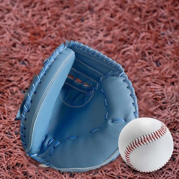Перчатки Baseball Catcher ПУ с бейсбольным мячом Синие