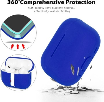Совместим с Airpods Pro 2, AirPods Pro 2 C. Защитный силиконовый чехол.