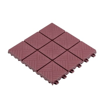 Плитка для садовой террасы Uni-Floor Cube Burgundy 30 x 30 x 2 см Платформа