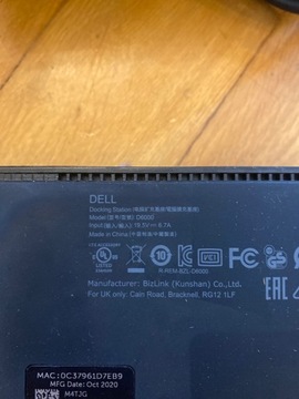 СТАНЦИЯ DELL D6000 HDMI USB-C с блоком питания Dell мощностью 130 Вт и кабелем питания