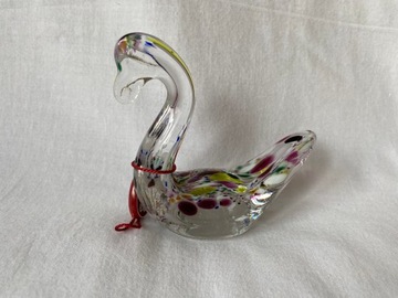 LUERROSE Szklana Figurka ŁABĘDŹ 9x9,5cm