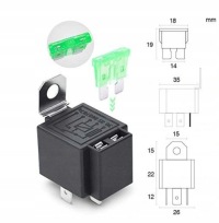 2x реле автомобильный 12v 30a с предохранитель + разъём 5pin Оригинал, фото thumb