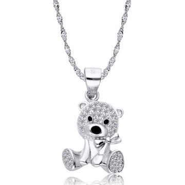 Детская серебряная цепочка Teddy Bear 925. Гравировка