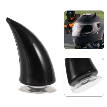 DIABELSKIE ROGI NA KASK MOTOCYKLOWY Z PRZYSSAWKAM OZDOBA DEKORACJA NA KASKU
