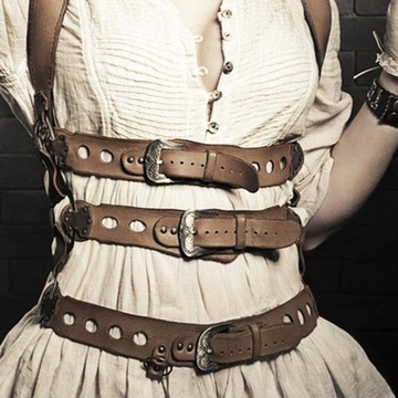 Halloweenowy uchwyt na butelkę z miksturą korkową Steampunk Cosplay skórzany pasek