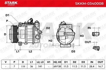 фото thumb №9, Stark skkm-0340008 компрессор кондиционера 7seu17c pag 46