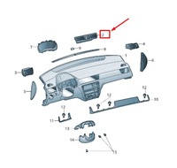 фото thumb №1, Skoda rapid nh center приборная панель air vent 5ja820951cryp
