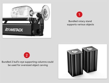 Поворотный ролик по оси Y ATOMSTACK R3 PRO для гравировки
