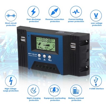 КОНТРОЛЛЕР СОЛНЕЧНОЙ ЗАРЯДКИ MPPT 100A