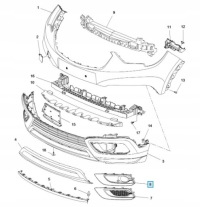 фото thumb №2, Оригинальная левая рамка заглушка противотуманной фары opel crossland x 39099481