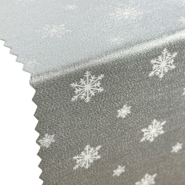 Рождественская дорожка для стола Snow Silver White 40x80 см