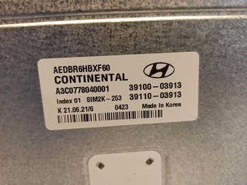 фото thumb №6, Комп'ютер двигуна hyundai ioniq 39100-03913