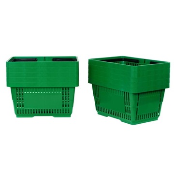 KOSZYK SKLEPOWY zakupowy plastikowy na zakupy 22L ZESTAW 10 szt. zielony