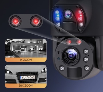 FOTOPUŁAPKA GSM SOLAR ZOOM OPTYCZNY x36 8MP DWA OBIEKTYWY BERING GUARD