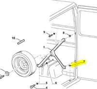 фото thumb №6, Заглушка защита, бардачок na колесо запасное fiat ducato оригинальный номер 71729070