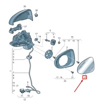 фото thumb №1, Audi rs3 передняя часть правый door mirror glass 8v0857536n