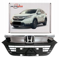 фото thumb №1, Honda hr-v рестайлінг 2019- решітка радіатора решітка решітка середня чорна хром + емблема