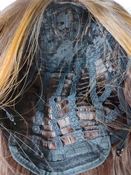 Парик FRONT BLOND, коричневый, без челки, густые волны, светлые блики