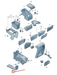фото thumb №1, Vw cc 35 прилад панель rear air guide канал 3c0864254b original