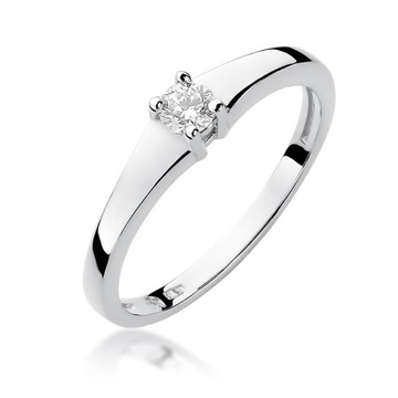 Pierścionek W-257 0,15ct brylanty białe złoto 585