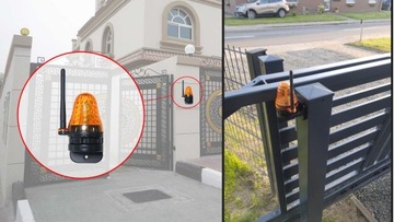 Lampa sygnalizacyjna LED do napędów bramy 12V - 230V, uniwersalna