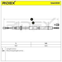 Трос гальма ручного ridex 124c0131 Оригінал, фото thumb