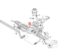 Bmw z4 m3.2 e85 патрубок підсилювача керма 32412283893 оригінальний Зі Шроту, фото thumb