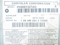 фото thumb №7, Chrysler town country 11- радио mp3 sirius исправные rbz grand caravan dodge