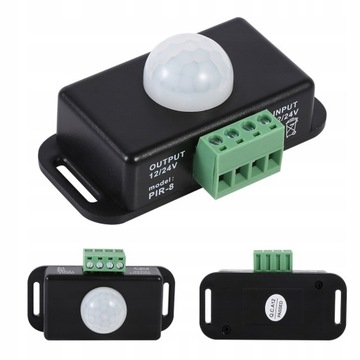 ŚCIENNY CZUJNIK RUCHU PIR ZEWNĘTRZNY LED NATYNKOWY CZUJKA SENSOR
