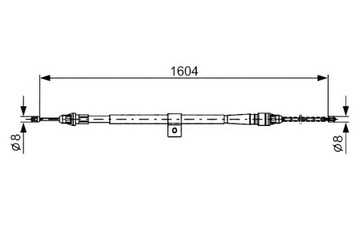 фото thumb №2, Bosch тяга трос тормоза ручного 36530ax600 365