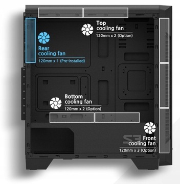 Корпус для ПК ZALMAN S3 ATX Mid Tower, 120-мм вентилятор