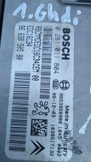 фото thumb №6, Citroen c3 i fl набір стартовий ecu bsi 1.6hdi 0281011804