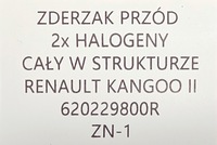 фото thumb №12, Новый оригинальный бампер перед renault kangoo ii 2 lift 2013- 620226669r