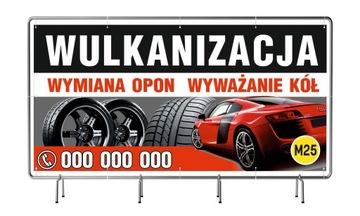 Рекламный баннер 200смх100см Замена шин