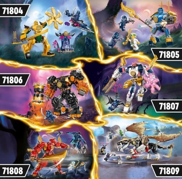 LEGO NINJAGO Mech żywiołu technologii Sory 71807 MOŻLIWOŚĆ ŁĄCZENIA ZESTAWU