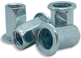 Заклепка-гайка шестигранная М4 0,3-2,0 50шт, оцинкованная