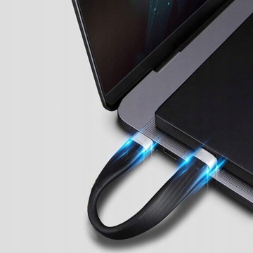 Короткий кабель USB Type C длиной 13 см для быстрой зарядки