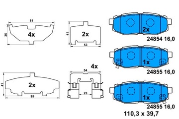 фото thumb №2, Тормозные колодки тормозные зад subaru forester legacy v outback tribeca 2.0-3.6