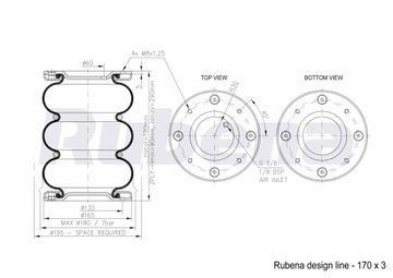 ПНЕВМОПОДУШКИ Подвеска Iveco Daily 35-50C 2000-2024 балка