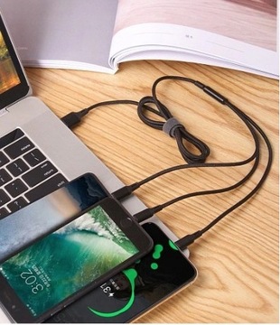 USB-КАБЕЛЬ ДЛЯ ЗАРЯДКИ 3 в 1, ТРИ КОНЦА, 1,2 М