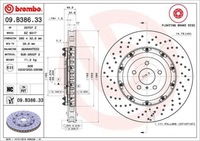 фото thumb №10, Brembo 09.b386.33 диск тормозная