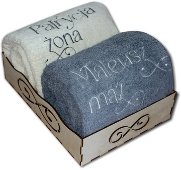 RĘCZNIKI 140x70 HAFT INFINITY DLA PARY ŚLUB 550GR